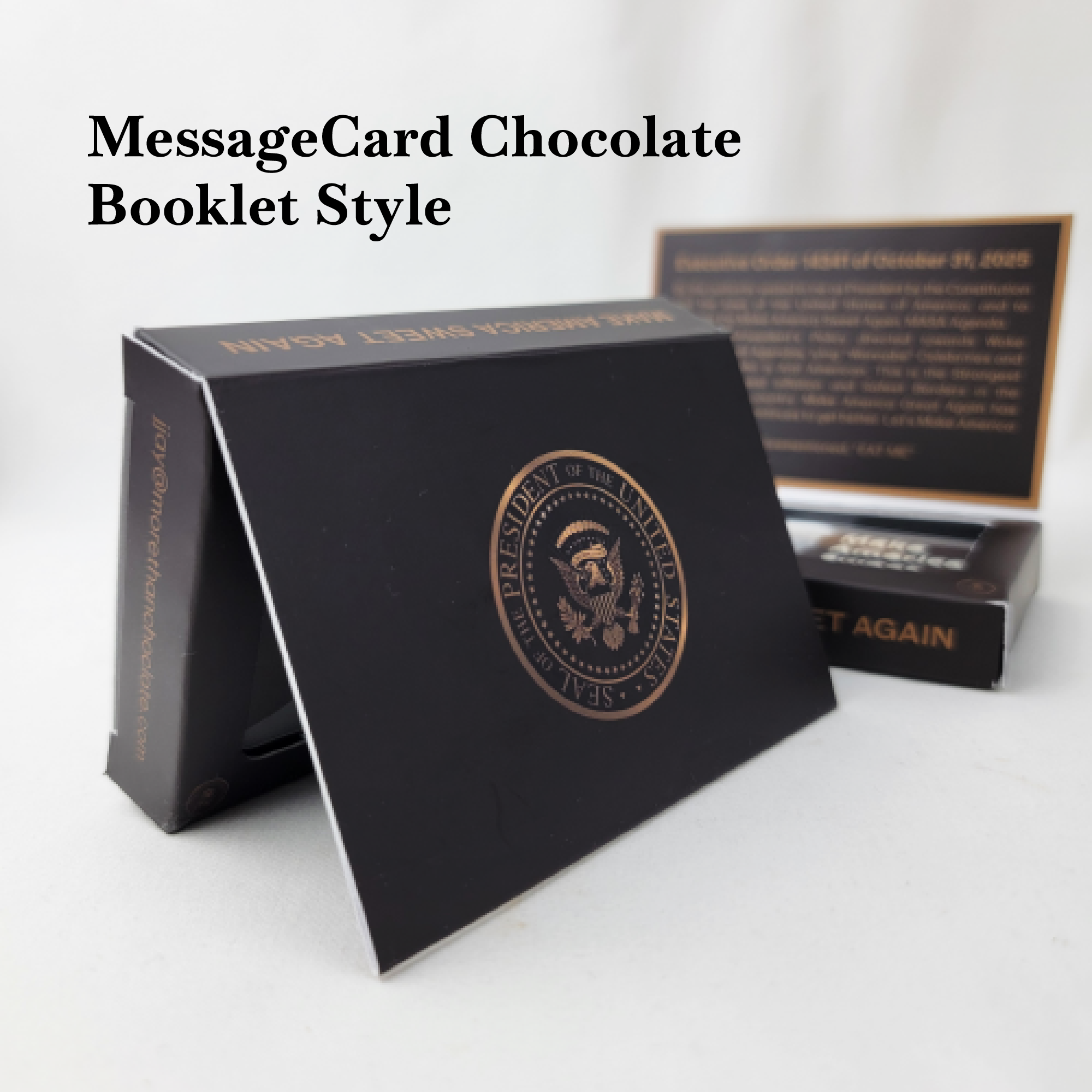 Booklet style chocolate MessageCard