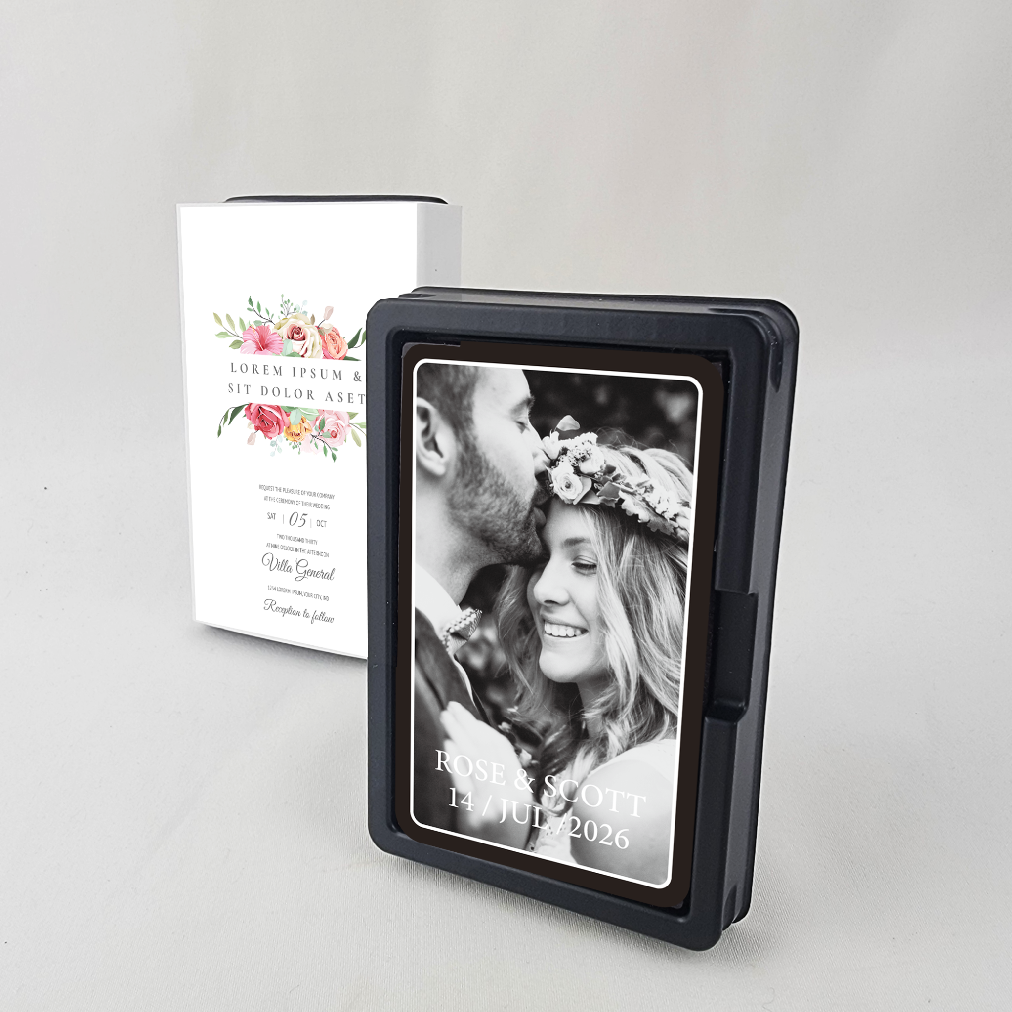 Personalized chocolate MessageCard with custom photo artwork