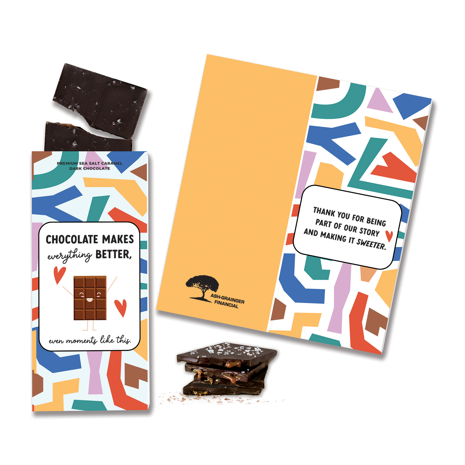 Custom Chocolate Greeting Card — product view 1